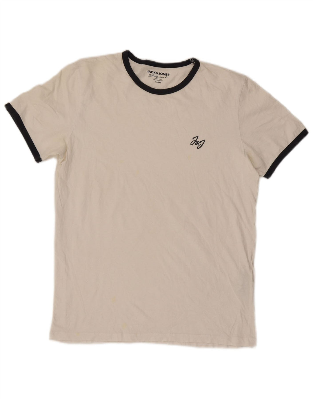 Мужская футболка Jack & Jones из хлопка среднего размера в белую полоску