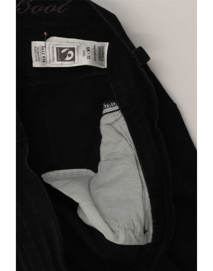 Женские джинсы узкого кроя Marks & Spencer UK 12, средние W32 L30, черный хлопок