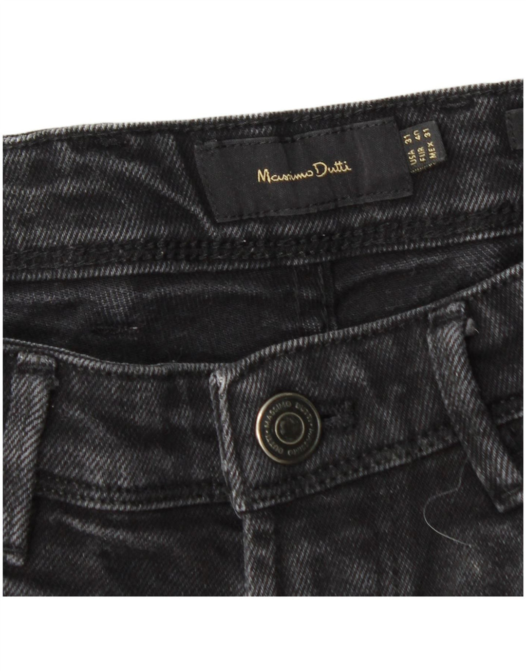 Мужские зауженные джинсы Massimo Dutti EU 40 Medium W31 L28 черные