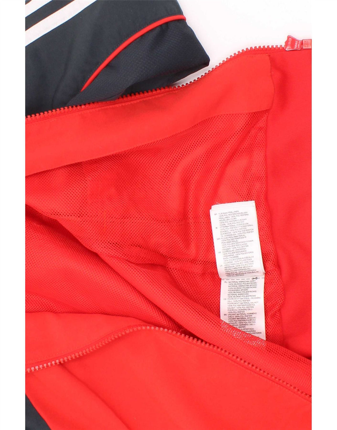 Спортивный костюм Adidas для мальчиков, верхняя куртка 3–4 лет, красный полиэстер с цветными блоками