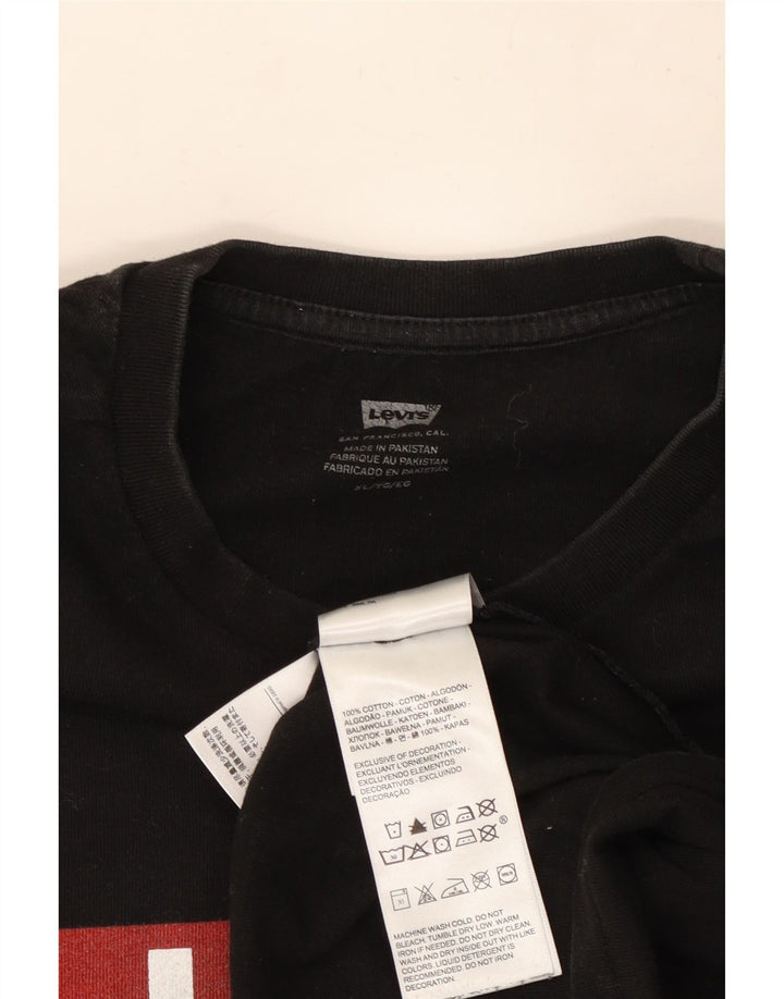 Мужская футболка с рисунком Levi's, верх XL, черный хлопок