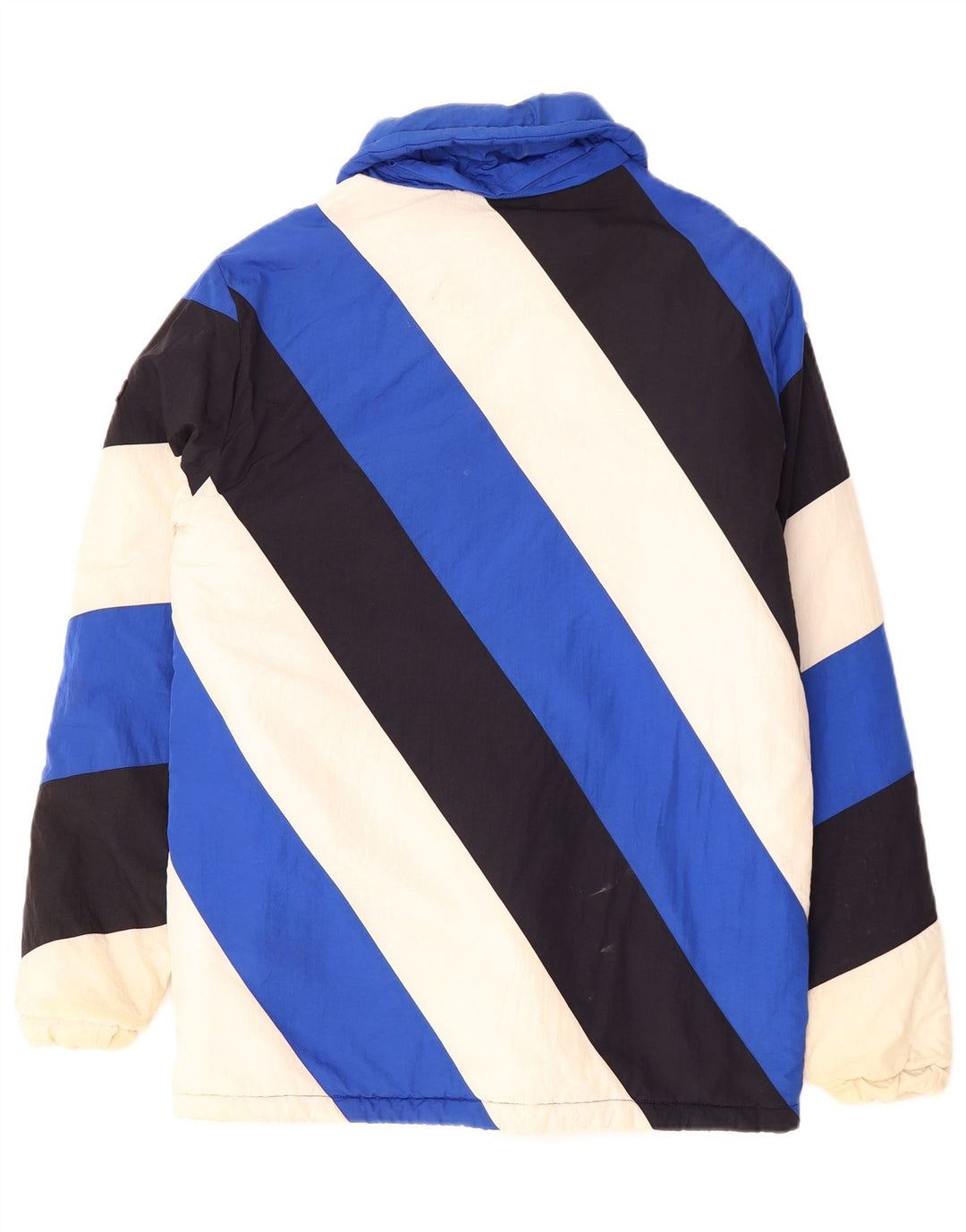 Мужская стеганая куртка Ellesse UK 38, средний синий полиэстер с цветными блоками