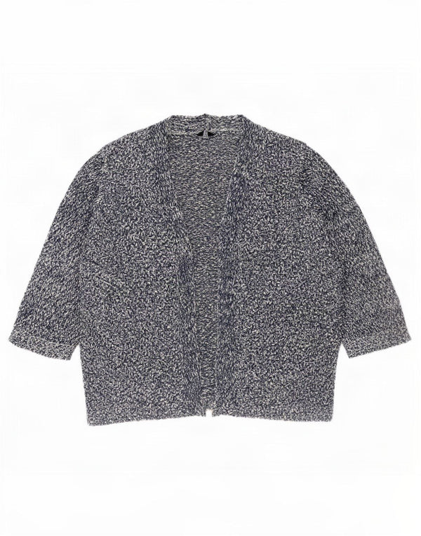 Женский открытый кардиган с рукавами 3/4 M&Co, Великобритания, 24, 4XL, темно-синий, в крапинку