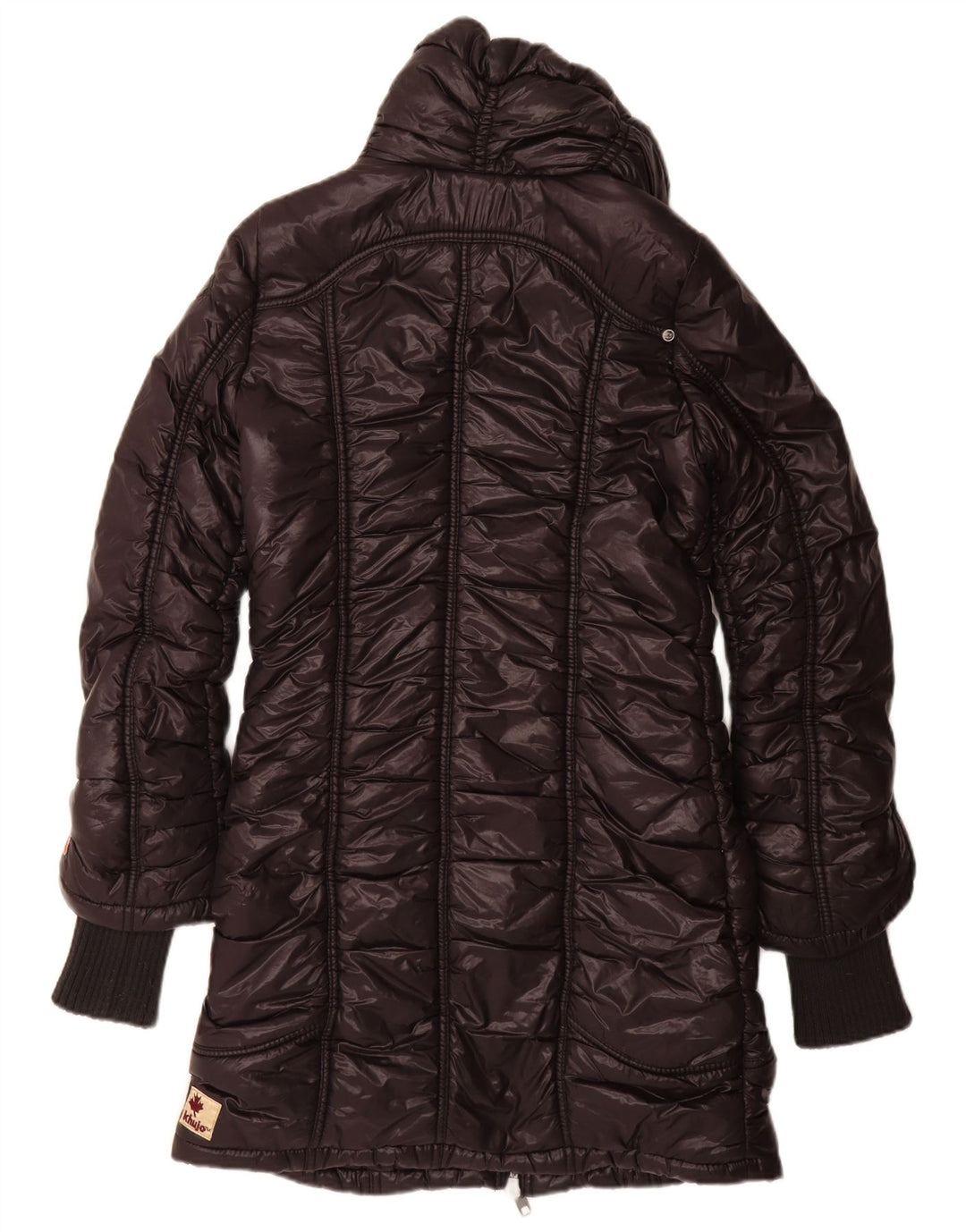 Женское стеганое пальто KHUJO UK 12, средний черный, нейлон