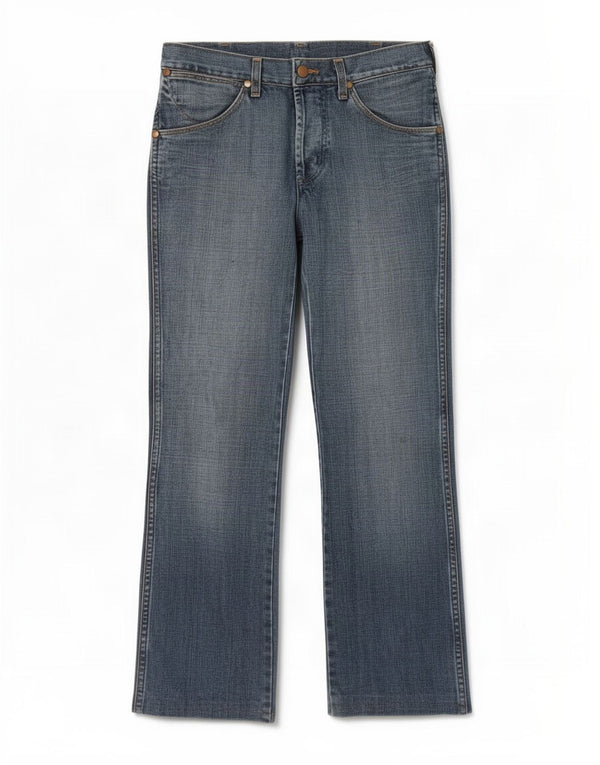 Мужские прямые джинсы Wrangler Rockville W28 L34 синие, хлопок