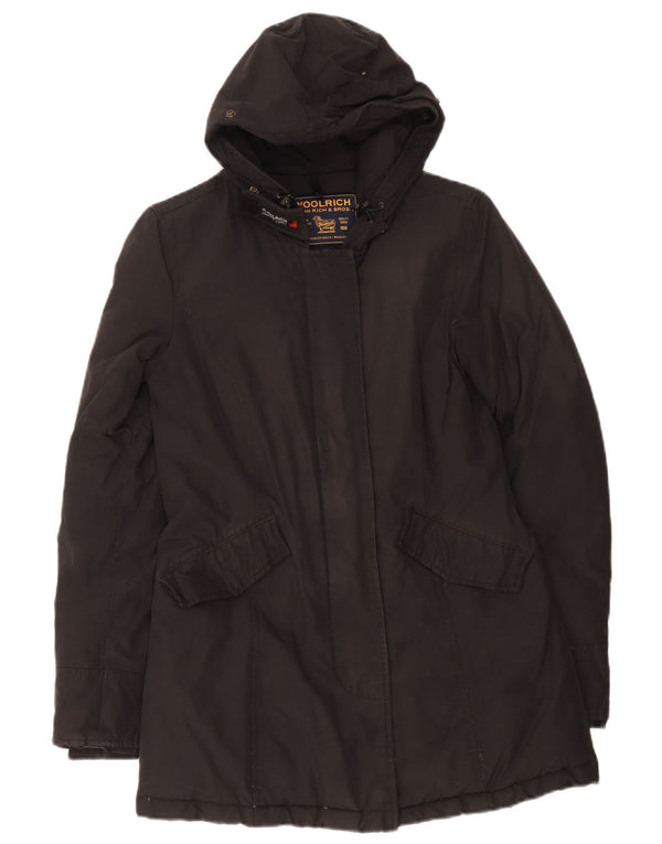 Женская парка Woolrich с капюшоном UK 6 XS, черная