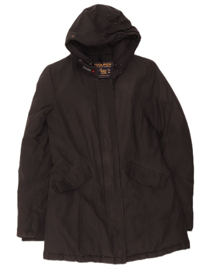 Женская парка Woolrich с капюшоном UK 6 XS, черная