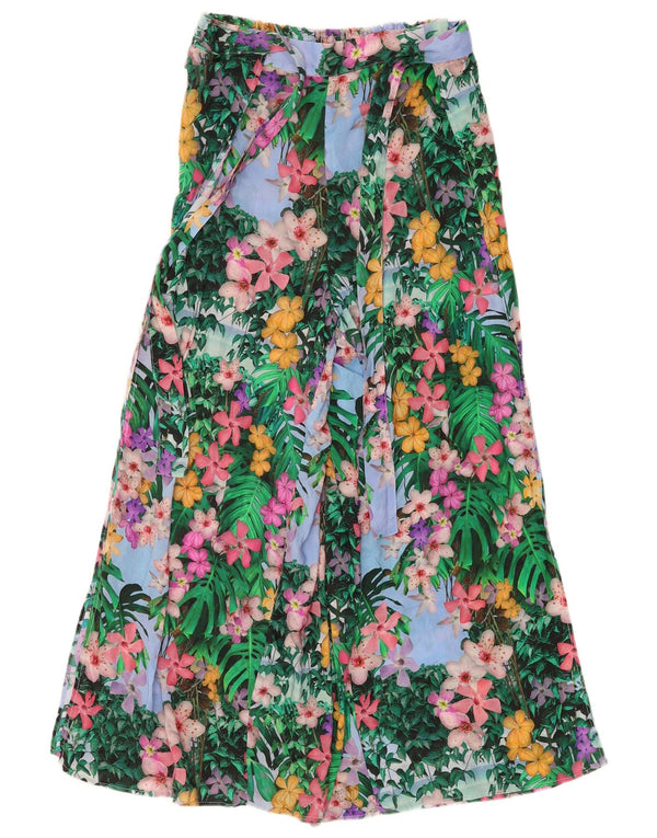 Женские широкие брюки-шаровары Desigual, маленькие W26 W27, разноцветные с цветочным принтом