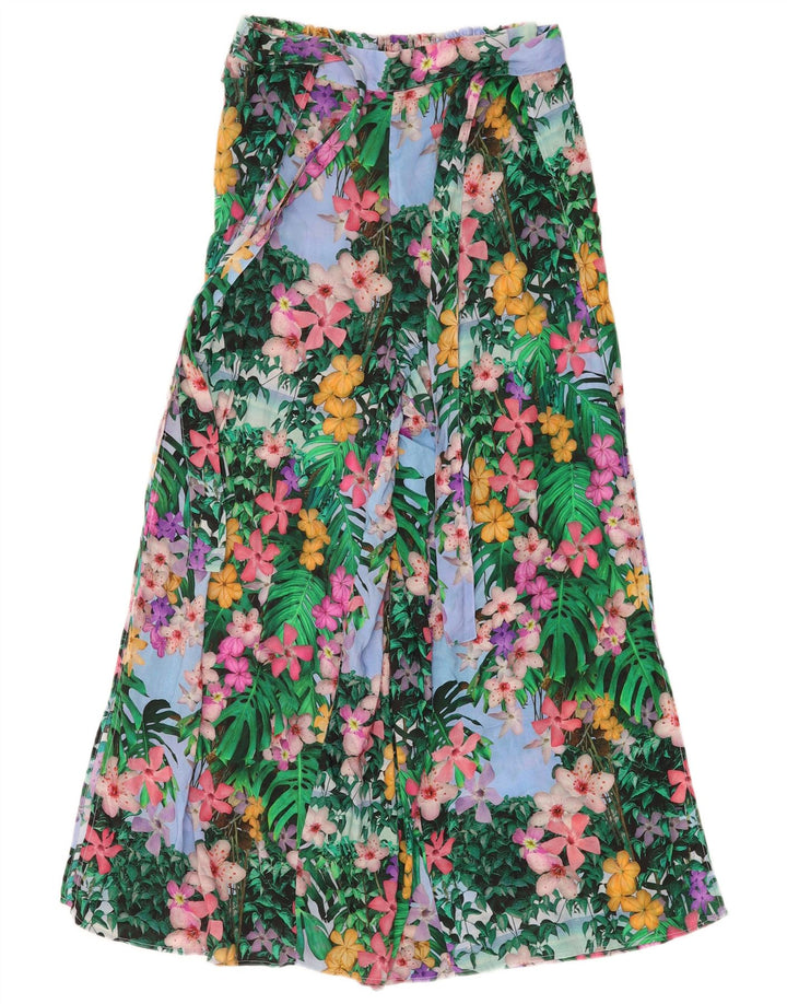 Женские широкие брюки-шаровары Desigual, маленькие W26 W27, разноцветные с цветочным принтом