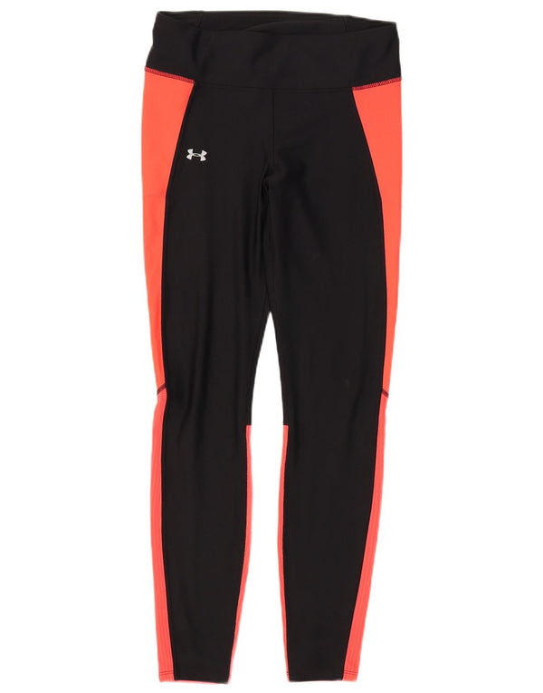 Женские леггинсы с рисунком Under Armour UK 12, средние черные цветные блоки