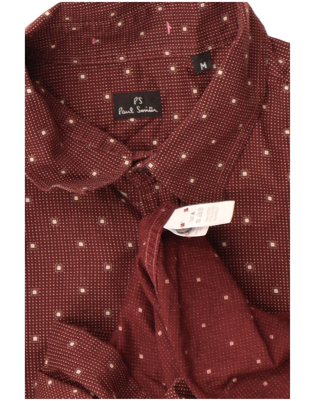 PAUL SMITH Мужская рубашка среднего размера в красную пятнистую клетку