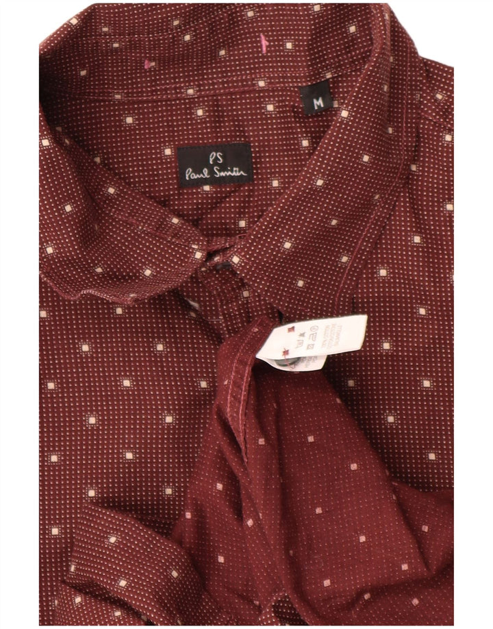 PAUL SMITH Мужская рубашка среднего размера в красную пятнистую клетку