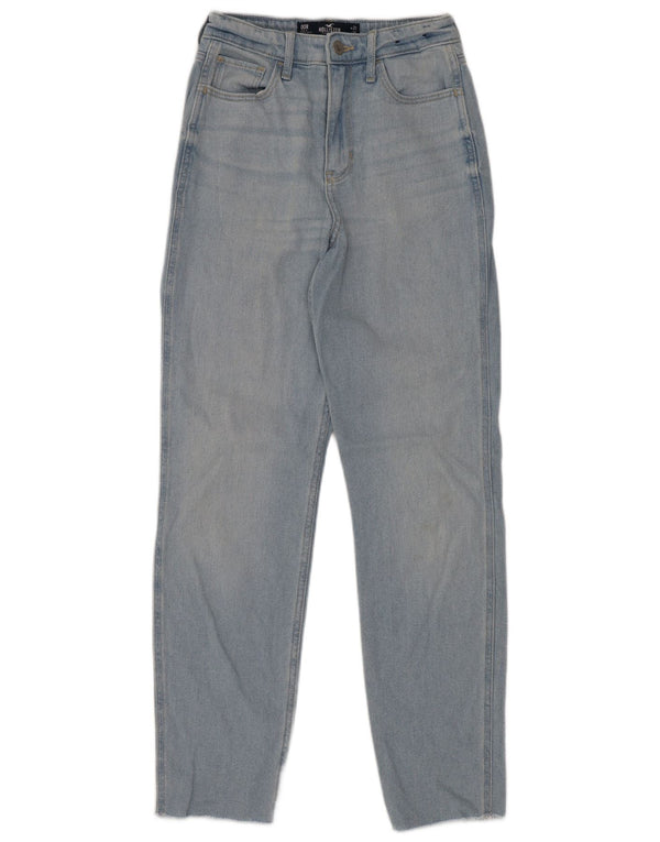 Женские джинсы с высокой талией Hollister для мам, США 00 W23 L27, синий хлопок