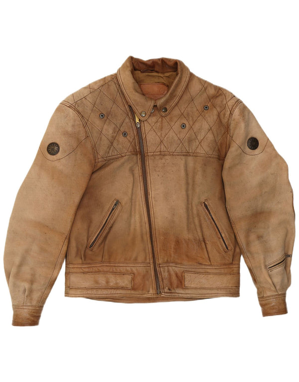 Мужская кожаная куртка Schuh UK 42 XL Коричневая кожаная