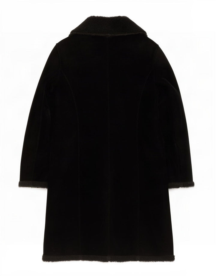 Женское пальто Sherpa Sisley UK 10, маленькое черное из полиэстера