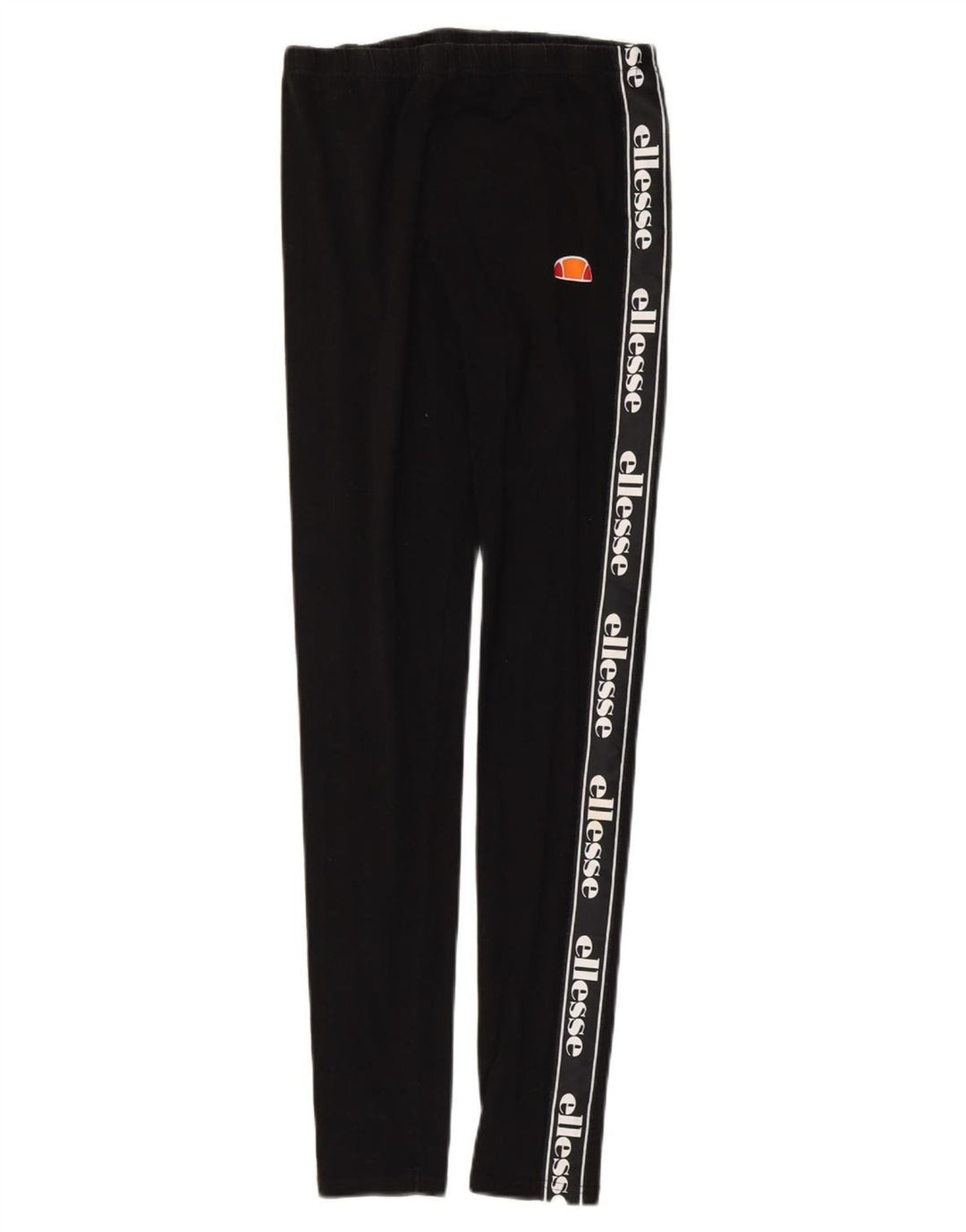 ELLESSE Womens Graphic Leggings UK 10 Small Black Cotton Vintage Ellesse and Second-Hand Ellesse from Messina Hembry 