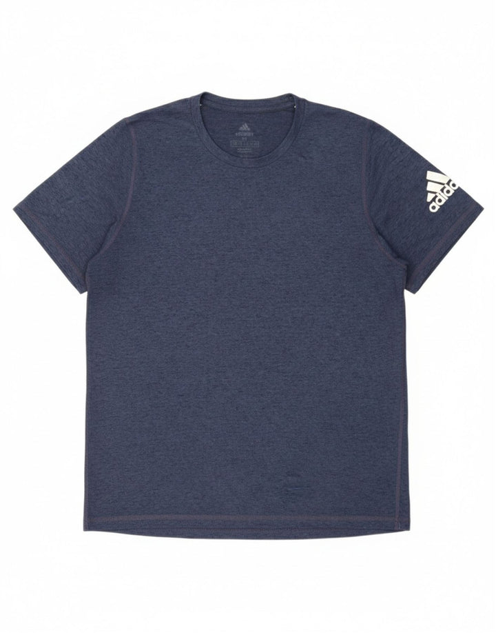 Adidas Mens Aeroready Футболка Верх Среднего Темно-Синего Полиэстера