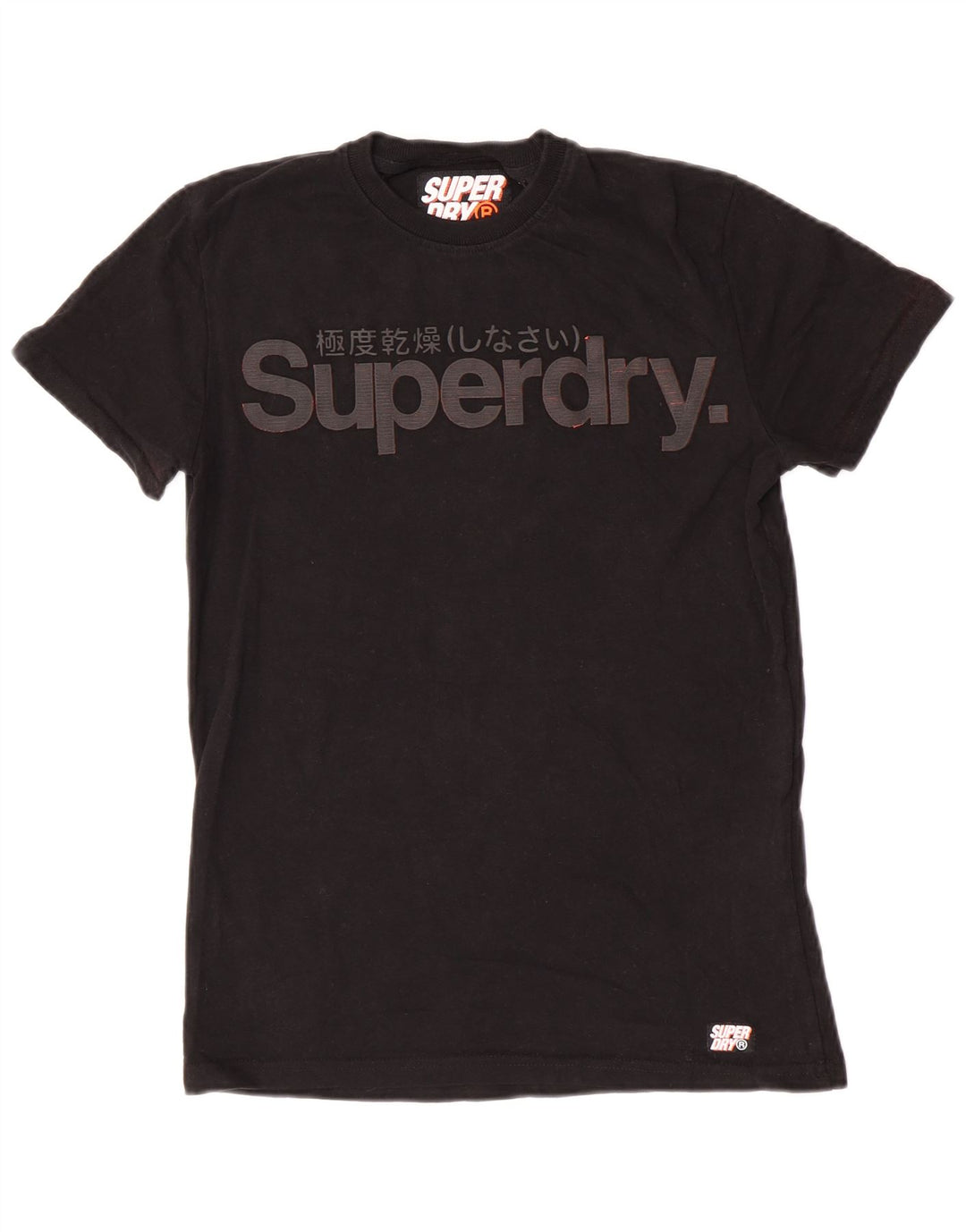 Мужская футболка с рисунком Superdry, маленький черный хлопок