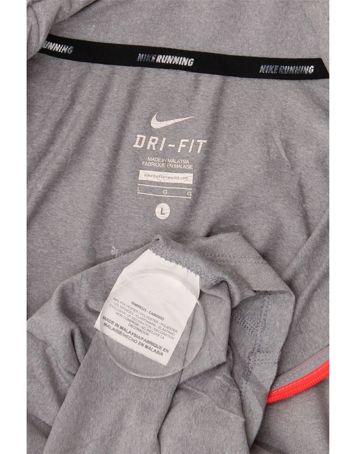 Мужской пуловер Nike Dri Fit, спортивный костюм-пуловер, большой серый полиэстер