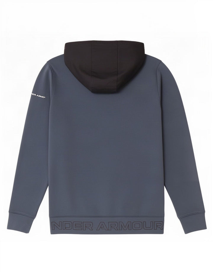 Мужской свитер с капюшоном и молнией с рисунком Under Armour, средний синий, с цветными блоками