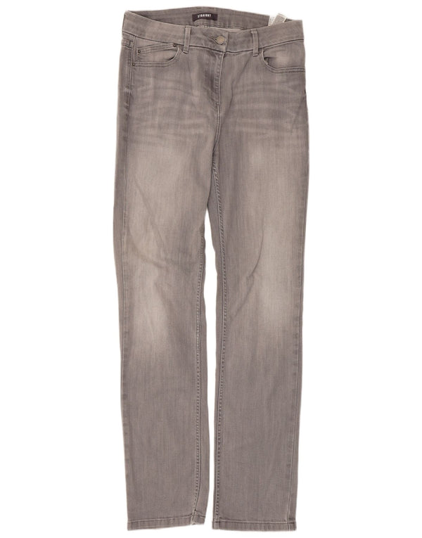 Женские прямые джинсы Marks & Spencer UK 14, большие размеры W32 L31, серый хлопок