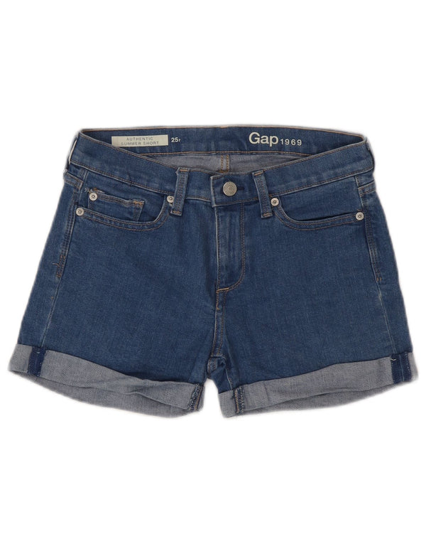 Женские джинсовые шорты Gap US 0 XS W25, синие, хлопок