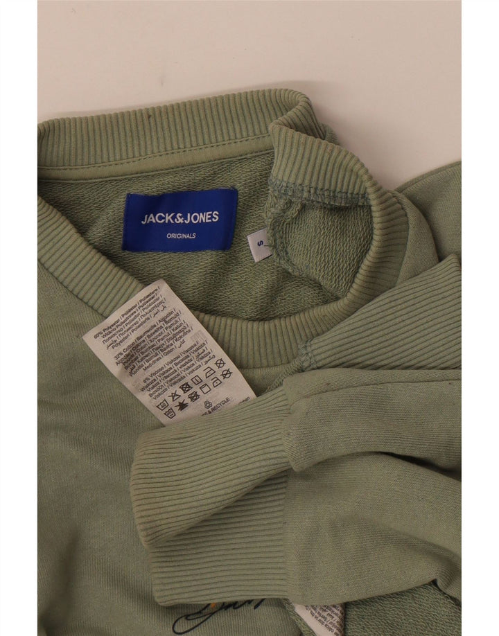 Мужской свитшот с рисунком Jack & Jones, маленький полиэстер цвета хаки