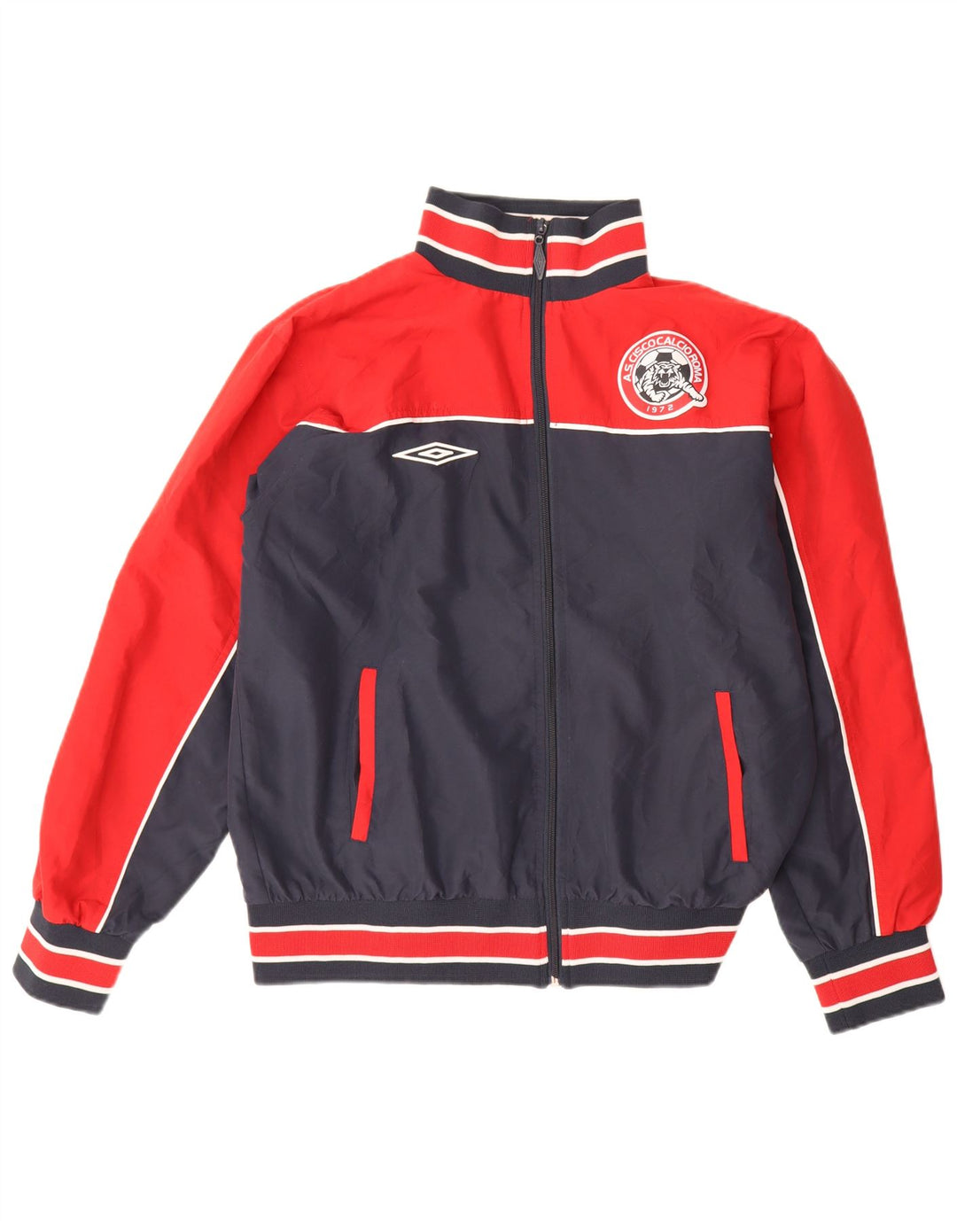 Umbro Мужская спортивная куртка с графическим рисунком, большая темно-синяя цветная блокировка