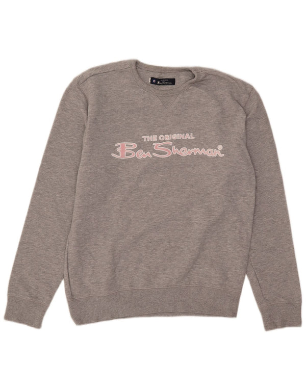 Женский джемпер с рисунком Ben Sherman UK 16, большой серый в крапинку