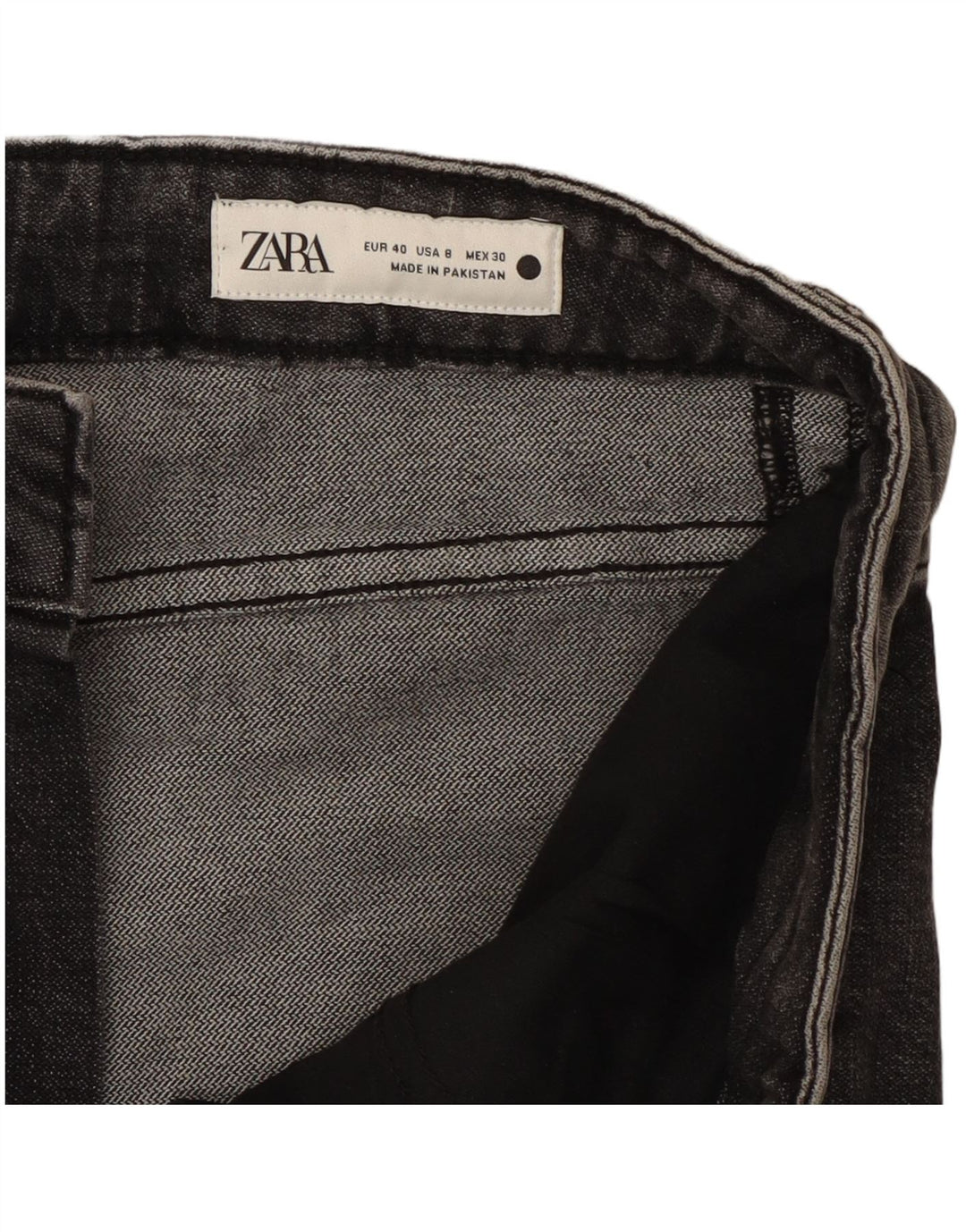 Женские прямые джинсы Zara EU 40 Medium W30 L26 Серые