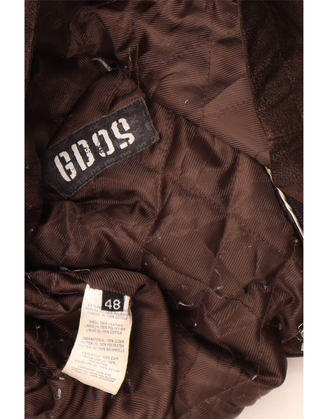 Винтажное мужское кожаное пальто IT 48 Medium Brown Leather