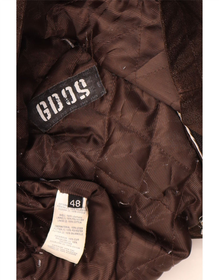 Винтажное мужское кожаное пальто IT 48 Medium Brown Leather