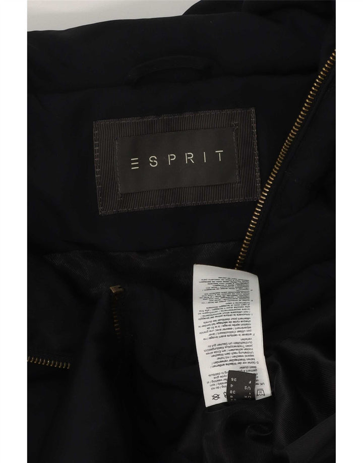 Женская утепленная куртка с капюшоном Esprit UK 8, маленькая, темно-синяя, полиэстер