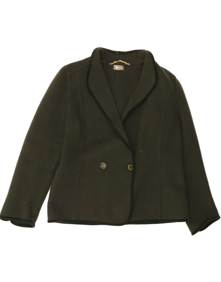VINTAGE Womens Double Breasted Blazer Jacket IT 48 XL Green Vintage Vintage and Second-Hand Vintage from Messina Hembry 