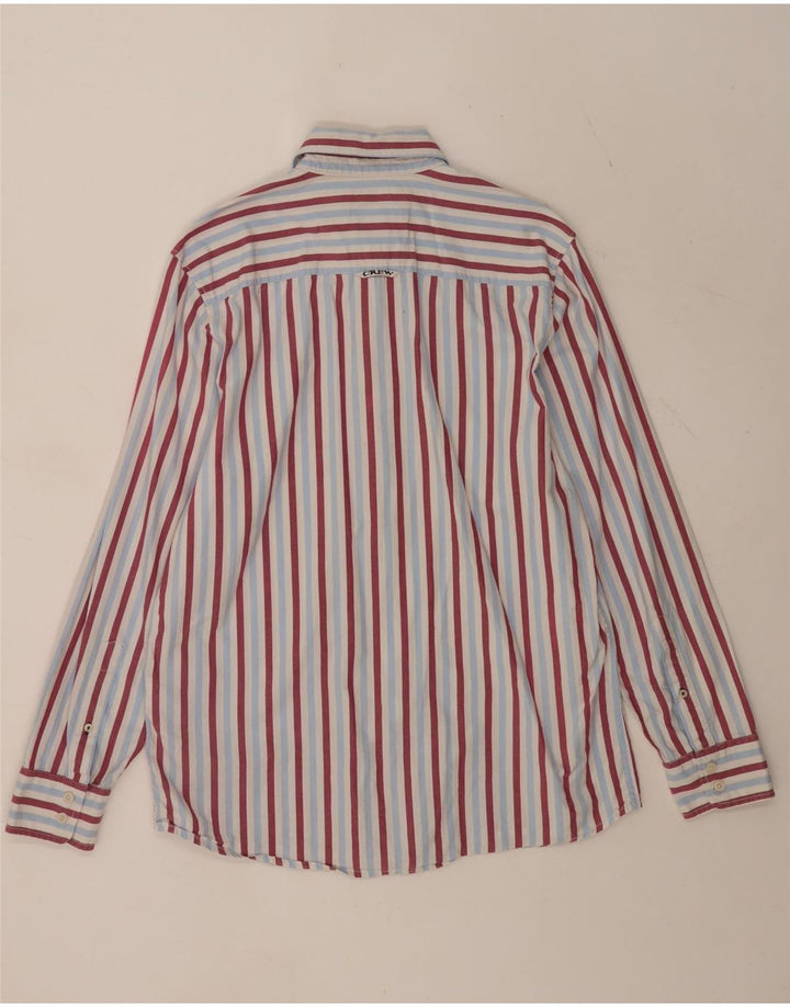 Crew Clothing Мужская рубашка классического кроя из хлопка средней синей полоски