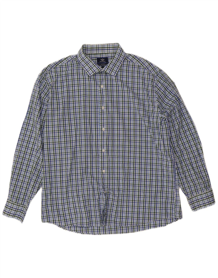 Мужская приталенная рубашка DOCKERS, размер 17 1/2 XL, хлопок в разноцветную клетку