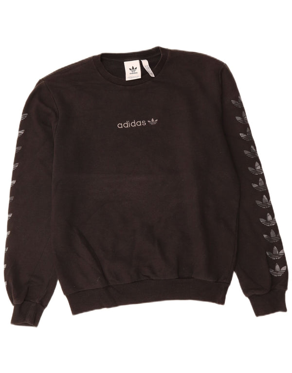 Мужской свитшот ADIDAS с графическим рисунком XS, черный хлопок