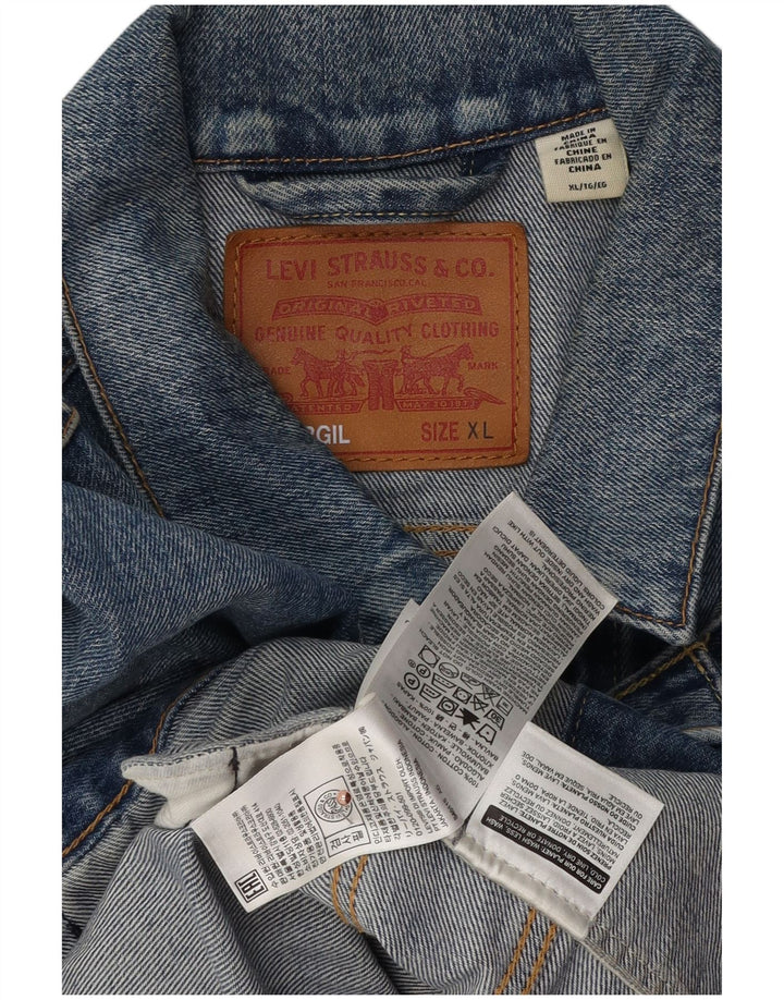 Мужская джинсовая куртка Levi's UK 42 XL, синяя, хлопок