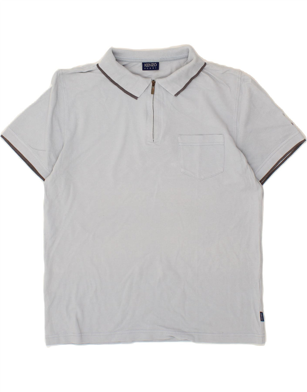 KENZO Mens Polo Shirt Medium Blue Cotton Vintage Kenzo and Second-Hand Kenzo from Messina Hembry 