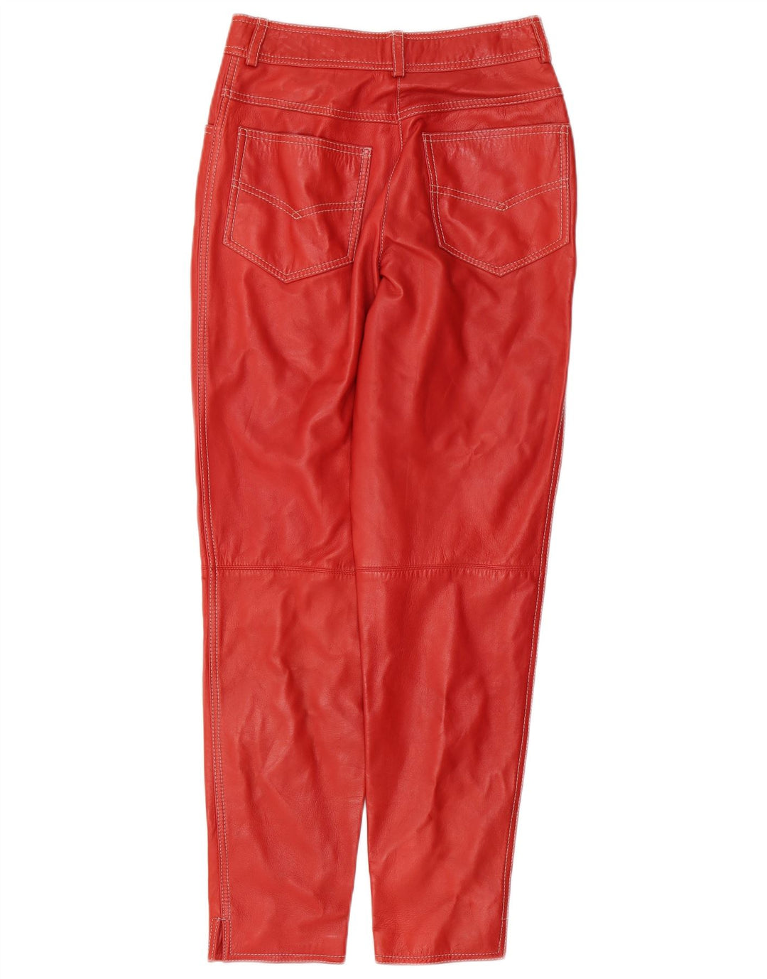 Женские кожаные брюки узкого кроя RUFF0 W26 L29 красные