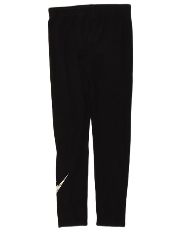 Леггинсы Nike для девочек облегающего кроя с рисунком, 13–14 лет, XL, черные