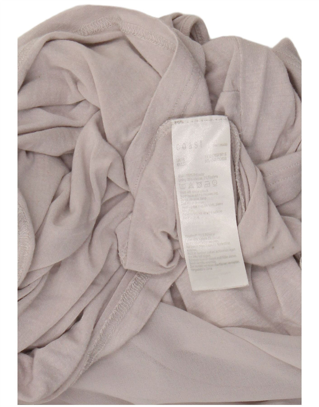 Женская асимметричная блузка Coast, топ UK 16, большой серый полиэстер с цветочным принтом