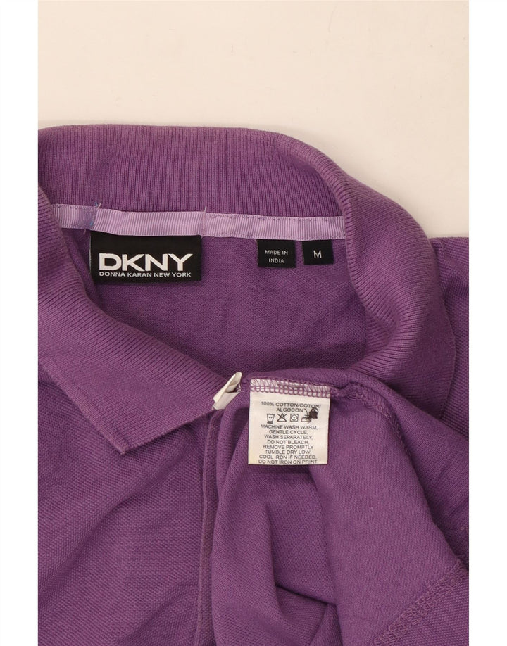 Мужская рубашка-поло Dkny из хлопка среднего фиолетового цвета