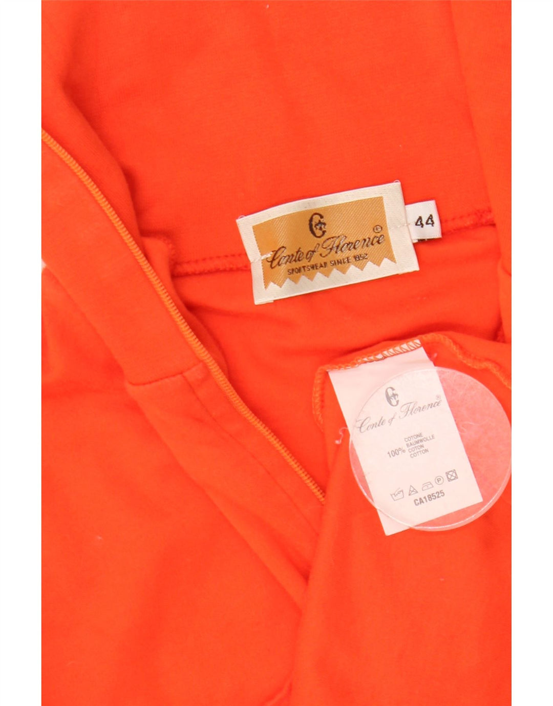 Женский топ с воротником на молнии и длинными рукавами Conte of Florence IT 44, средний оранжевый