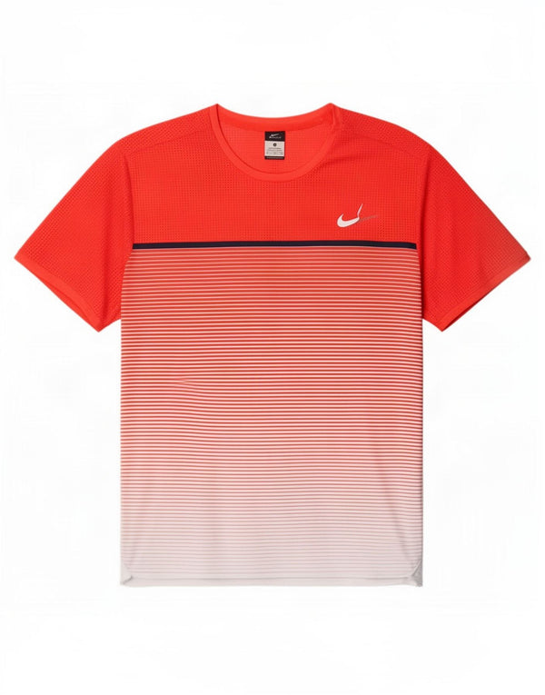 Мужская футболка Nike Dri Fit Top XL, красный полиэстер в тонкую полоску