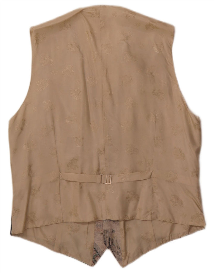 Julius Lang Мужской жилет с рисунком IT 54 XL Бежевый Лоскутный Вискоза