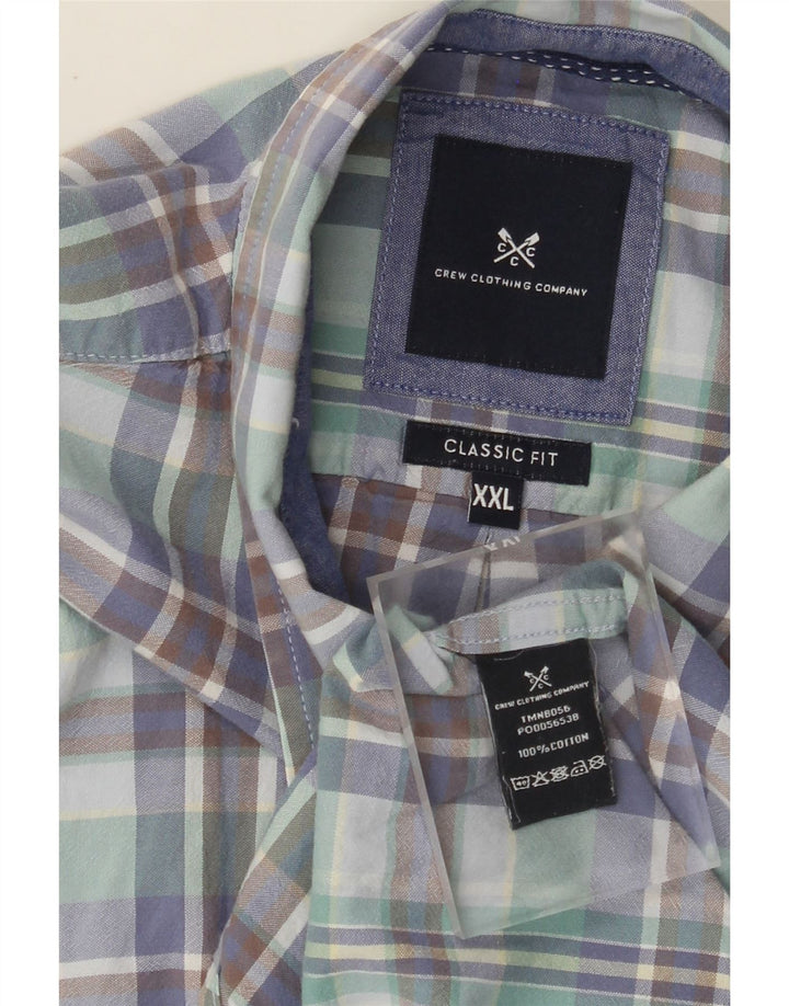 ЭКИПАЖНАЯ ОДЕЖДА Мужская рубашка классического кроя 2XL в разноцветную клетку из хлопка