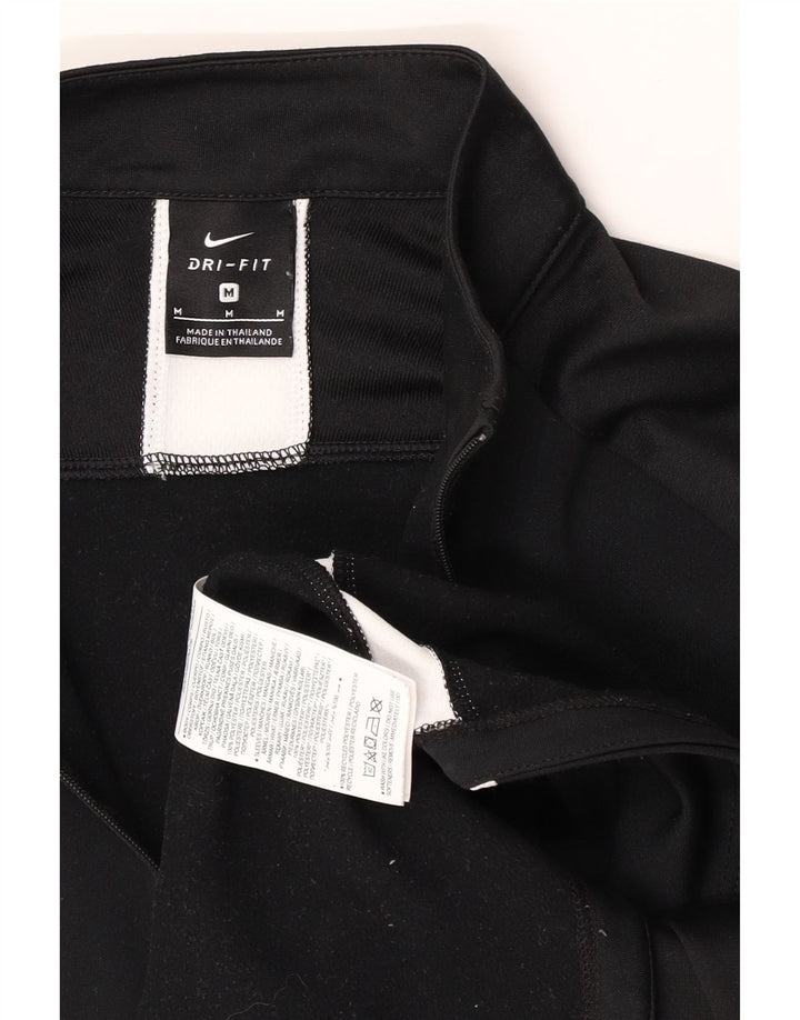 Мужской свитшот с воротником на молнии Nike Dri Fit, средний черный с цветными блоками