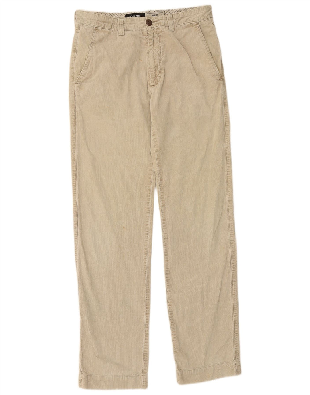 DOCKERS Mens Straight Corduroy Trousers W30 L32 Beige