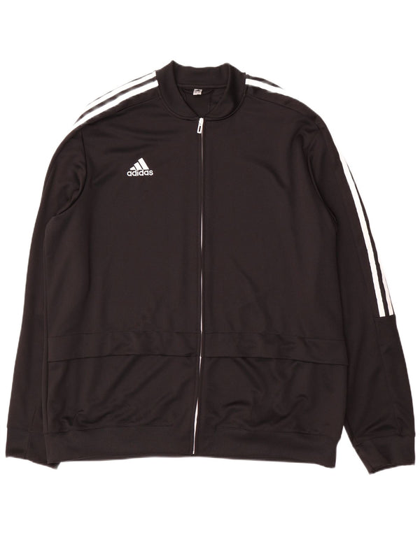 ADIDAS Mens Climalite Tracksuit Top Jacket UK 52/54 2XL Black Polyester